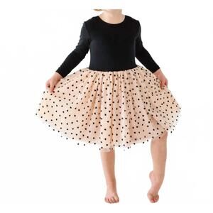 NEW BIRD & BEAN girl's velvet heart dress tulle holiday dress in margot